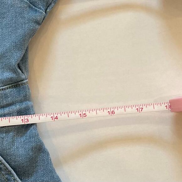 Short Sleeve Light Wash/Rinse Denim Button Down Mini Shirt Dress Belt Loops S - Picture 10 of 13